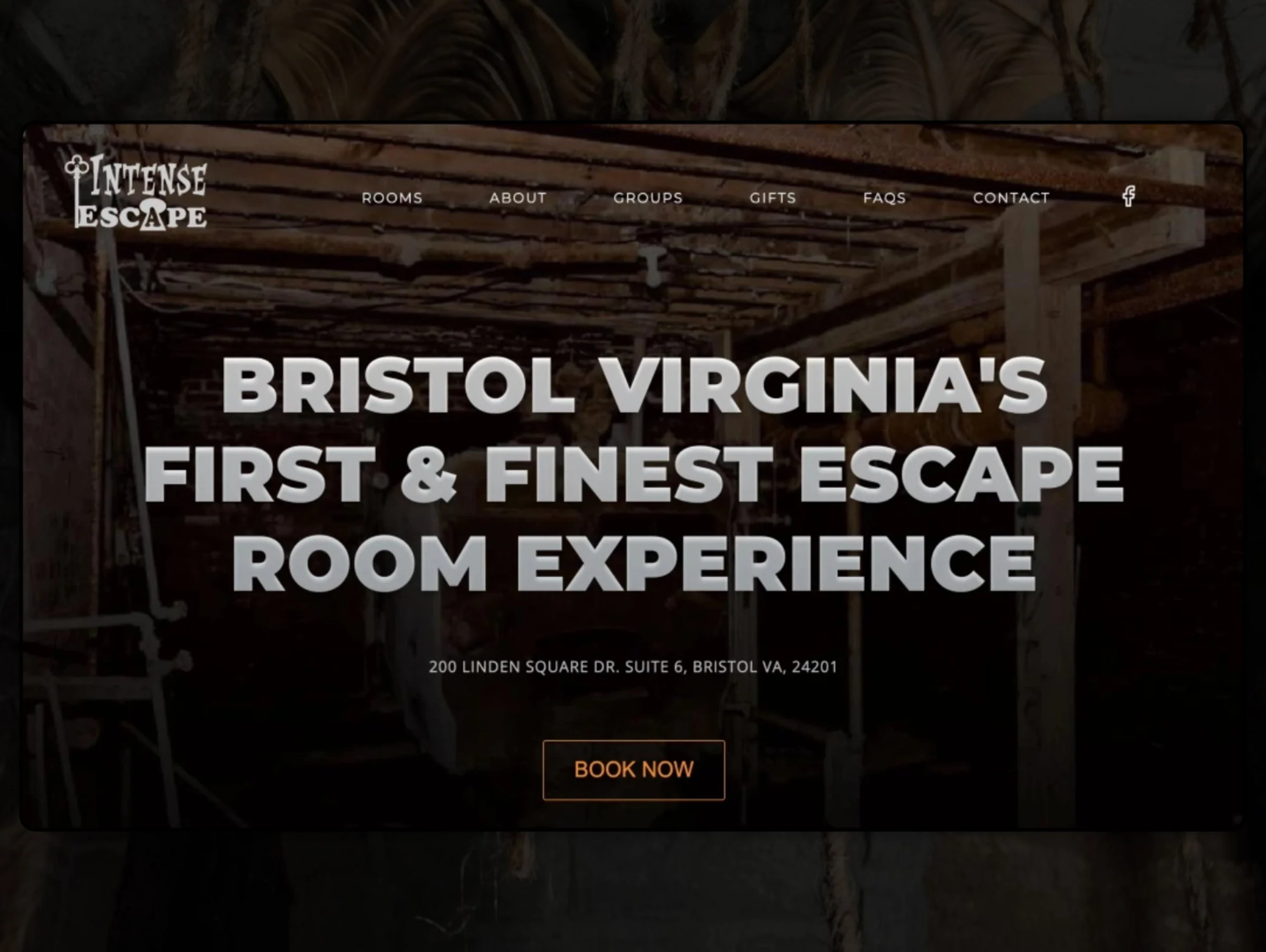 The Intense Escape Website Design website shown on desktop and mobile screens